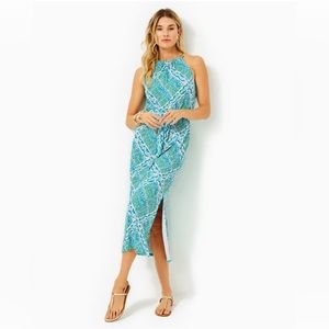 Bingham Halter MIDI dress Lilly Pulitzer New with tags